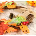 thumbnail image 4 of Ventas promocionales 30 cm Corona artificial de otoño Hoja de arce Cosecha Calabaza Baya Puerta delantera Colgante Campanas Decoración, 4 of 5