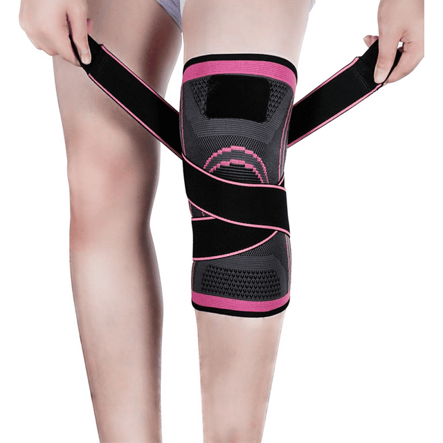 "1-Pack Knee Compression Sleeve for Joint Pain Relief , Arthritis Support, Stabilizes ACL/Meniscus Tears, Ideal for Running, Basketball , Gym Workouts, Pink, Large"