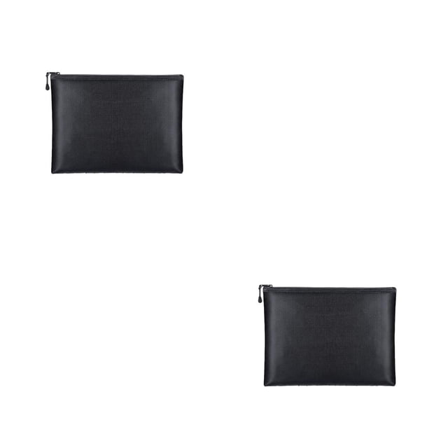 ZLight Document Bag with Zipper Office Container Waterproof Safe Storage Large Capacity Holder Cash Jewelry Card Envelope M 2Set
