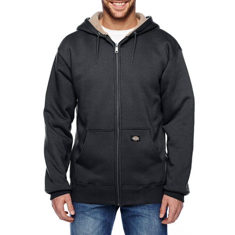 Dickies Men s TW357 Sherpa Lined Fleece Zip Up Hoodie Black S