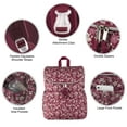 thumbnail image 6 of Baby Essentials 2 Piece Baby Diaper Backpack with Stroller Straps and Matching Changing Pad in Burgundy Floral, 6 of 10