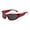 Red, variant on Wutalume Trendy Fashion Sunglasses for Men and Women, Party Decoration Glasses with UV Protection, Fun and Stylish Eyewear for Festivals, Events, and Daily Fashion Statement,Black