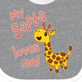 thumbnail image 4 of Inktastic My Safta Loves Me Cute Giraffe Boys or Girls Baby Bib, 4 of 4