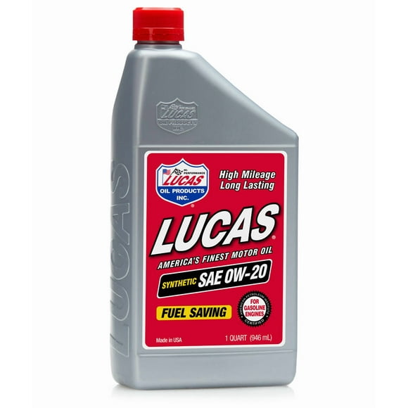 Lucas Oil Oil 10564 SAE 0W-20; Synthétique; Bouteille de 1 Quart; Simple