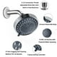 thumbnail image 4 of Alcachofa de ducha de alta presión, cabezal de ducha fijo de lluvia, 5 ajustes con rótula giratoria de metal ajustable, bajo flujo de agua y presión, 4 of 5