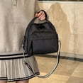 thumbnail image 4 of HUISZJ Nylon Crossbody Bag, Women Shoulder Bag with Zipper, Large Capacity Commute Bag for Work Travel Outdoor (Black), 4 of 7