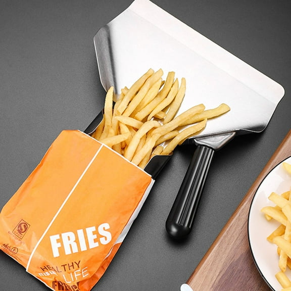 OULII Mini Scooper French Fry Scoop Silver Color for Food Handling 1Pcs