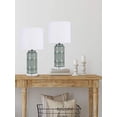 thumbnail image 2 of 21" Soft Teal Ceramic Table Lamp w/ Cylindrical Base & Off-White Linen Shade (Set of 2), 2 of 4