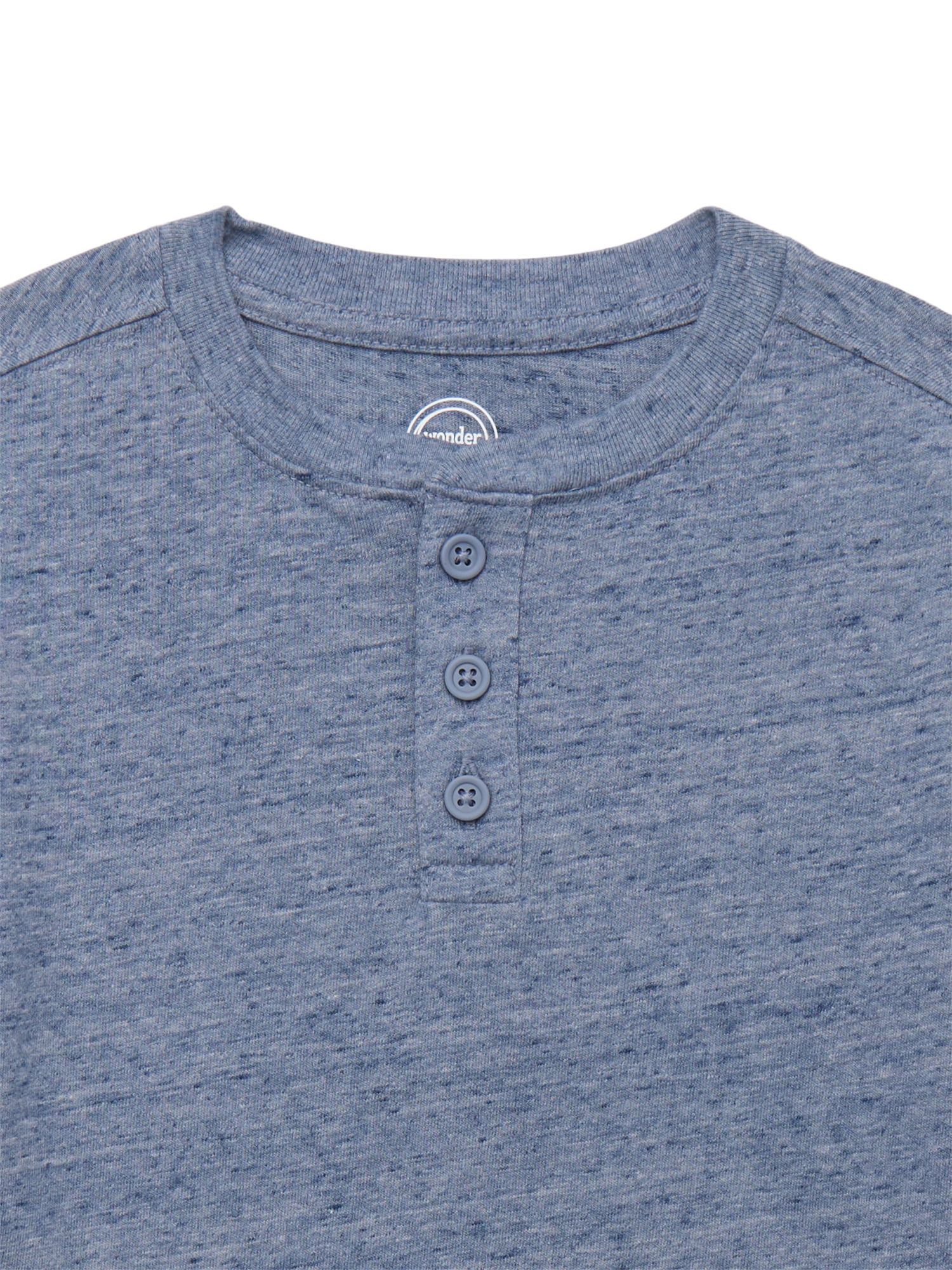 Wonder Nation Boys Short Sleeve Henley T-Shirt, Sizes 4-18