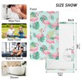 thumbnail image 2 of Flamingo Tropical Leaves Pattern Bath Towel 100% Cotton Soft Thick High Absorbency Hand Face Towel Single Pack 16x28in, 2 of 7