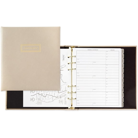 Address Book Refillable Binder Style (Cream)