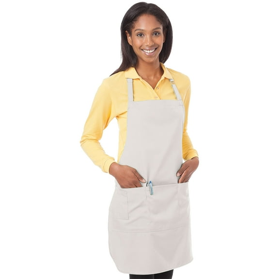 BlueGeneration Bib Apron Teflon - White One Size Waist Solid