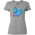 thumbnail image 3 of Inktastic Suicide Prevention Awareness Purple and Teal Heart Ribbon Women's T-Shirt, 3 of 5