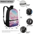 thumbnail image 5 of HUIACONG Cute Axolotl Cherry Blossom School Backpack for Boys Girls Students Ages 6-18 Elementary Middle High School Large Capacity Lightweight Bookbag for Daily School Back to School, 5 of 6