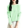 thumbnail image 4 of Endives Womens Thermal Underwear Top Crew Neck Plush Top Long Sleeve Thin Fashion Pullover Tops Plus Size S-5XL, 4 of 4