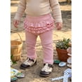 thumbnail image 5 of RUINIXCW Baby Girl Ruffle Pants 2 Pack Cute Solid Color Elastic Waist Trousers, 5 of 9