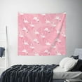 thumbnail image 6 of Balery Pink Flamingos and Flowers Pattern Tapestry 60x51 Inches - Large Wall Hanging Tapestry for Bedroom, Living Room, Dorm Decor - Artistic and Aesthetic Room Decor, 6 of 9
