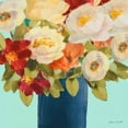 thumbnail image 2 of Flower Arrangement on Teal I Poster Print by Lanie Loreth (24 x 24), 2 of 2