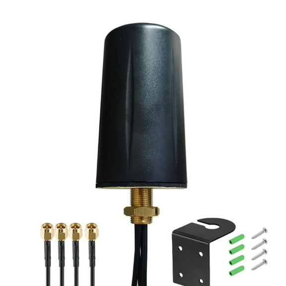 Omni Directional Low-Profile 5g 4g Lte 4x4 Mimo Antenna for Cabinet, Vending Machines with 10 ft Coax, 600-6000MHz Reception Range