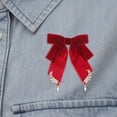 thumbnail image 4 of NIAIZEK Red Bow Brooch Pin, Unique Wing Design for Elegance and Style, 4 of 8
