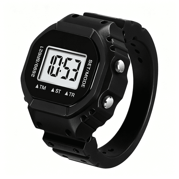 DESIGNICE Watches for Men,Fashion Digital Finger Ring Watches for Women with Multifunction Stopwatch Countdown Week Date Abs Material Casual Wrist Watch