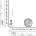 thumbnail image 3 of Gem Stone King 925 Sterling Silver Blue Apatite and London Blue Topaz Pendant Necklace for Women (1.75 Cttw, Gemstone, Round 6MM and 4MM), 3 of 3
