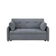 thumbnail image 2 of Radella 69" Gray Linen Fabric Conv.Sleeper Sofa w/USB+Pwr Sckts+Pckts+Pllws, 2 of 8