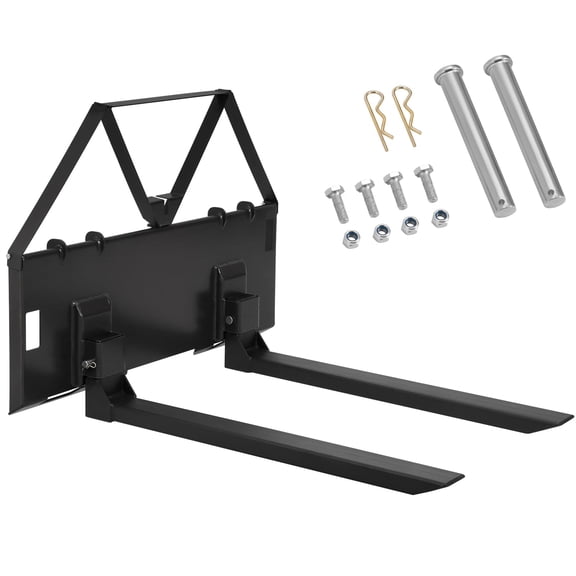 Kojooin 46" Heavy-Duty Tractor Pallet Forks, 3200lbs Capacity Quick Attach Forks, Clamp-On Bucket Forks for Skid Steer, Farm, Loader, Warehouse