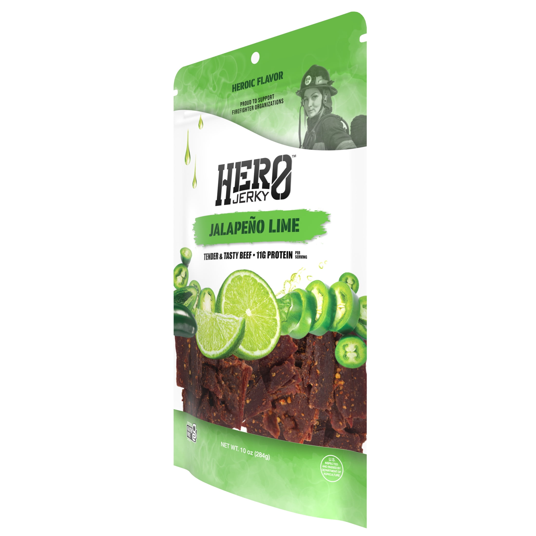 Hero Jalapeno Lime Beef Jerky 10oz Resealable Bag