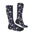 thumbnail image 3 of Fotbe Retro Flower print Women's Men's Novelty Crew Socks Cotton Socks Knee High Socks for Walking,Running,Nurses,Pregnancy, 3 of 8