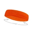 thumbnail image 4 of COUVER Unisex Long Terry Cotton Athletic Head Sweatband Sports Style 3 Pack, Solid Dark Orange, 4 of 7