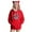 Red, variant on SwiftWear Women's Sparkly Cat Paw Print Hooded Sweatshirt - Glitter Detail Pullover with 3D Ears, Cute Animal Casual Wear Gray