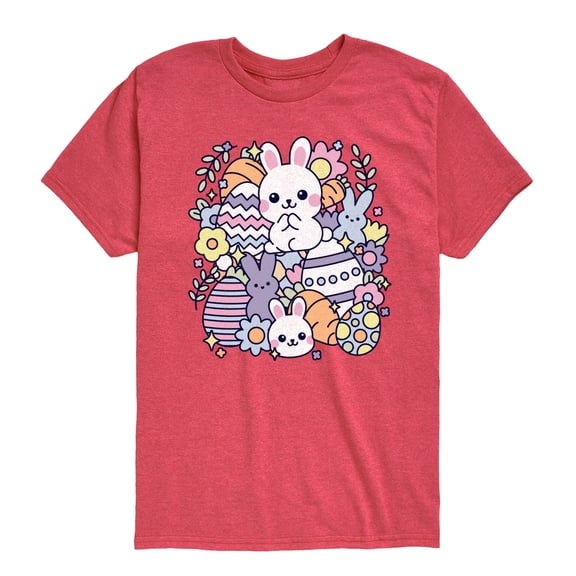 Instant Message - Easter Sticker Collage - Youth Boys Short Sleeve Graphic T-Shirt