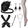 thumbnail image 1 of Juego de accesorios de la década de 1920: diadema con solapa, 1 of 8