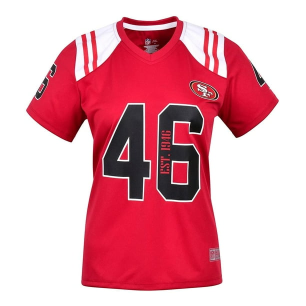 Playera NFL San Francisco 49 ers Rojo para Mujer Talla EG