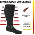 thumbnail image 2 of Plus Size Compression Socks 20-30 Mmhg For Men And Women Wide Calf Extra Largefor, 2 of 5