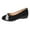 Black, variant on Bridal Sparkly Rhinestones Bow Wedges Dress Shoes for Women Delicate Glitter Bowknot Mid Heel Suede Pointed Toe Dressy Ballet Flat Loafers Black Size 6