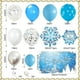 thumbnail image 2 of Kit de arco de guirnalda de globos con copos de nieve navideños y fondo de nieve, 2 of 4