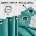 thumbnail image 2 of Deconovo Blackout Curtains Thermal Insulated Drapes with Silver Coated Back for Bedroom 42x72 inch Teal 2 Panels, 2 of 7