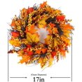 thumbnail image 2 of Coronas de otoño LASPERAL para puerta delantera, corona de otoño de 17 pulgadas con hoja de arce y bayas, corona de cosecha para otoño, Halloween, día de Acción de Gracias Zhivalor HMHZ1893, 2 of 7