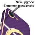 thumbnail image 2 of ELEHOLD Magnetic Case for iPhone 16e, Shockproof TPU Case Cover with Ring Kickstand, Built-in Lens Protector,Purple, 2 of 6