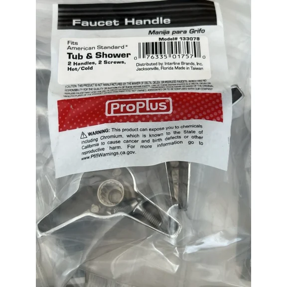 Proplus 133078 Faucet Handle For American Standard Tub & Shower 2-Pcs & Screws