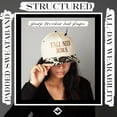 thumbnail image 5 of Two-Tone Canvas Snapback Baseball Cap - Y'all Need Jesus - Cow Print/Beige, 5 of 6