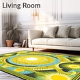 thumbnail image 2 of ODIKA 4'x6' Machine Washable Non-Slip Area Rug, with Sun and Moon High Traffic Rug, Yellow, 83226, 2 of 7