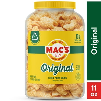 Mac's Original Cri Fried Pork Skins, 11 oz Canister