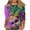 M22-Green Tops, variant on 3/4 Sleeve Mardi Gras Outfit for Women Casual Lightweight Party Shirt Crewneck Carnival Tops Stretchy Soft Loose T-Shirts Gold Tops,Size S-5XL