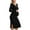 Black, variant on Maternity Bodycon Dress, Long Sleeve Ribbed Knit, Side Slit Pregnancy Dress for Fall Winter Style