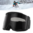 thumbnail image 4 of Lunettes de Ski, Lunettes de Protection Anti-Buée Surdimensionnées Design OTG Double Couche pour Patinage Cadre Noir Lentille Grise, Cadre Noir Lentille Argentée, Cadre Noir Lentille Rouge, Cadre Rouge, 4 of 8