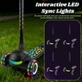 thumbnail image 3 of Light Up 3 Wheel Kick Scooter for Kids Toddlers Girls with LED Sync Lights Flashing Stem & Wide Polka Dot Deck Adjustable Height Music Function Safe Sturdy Folding, 3 of 9