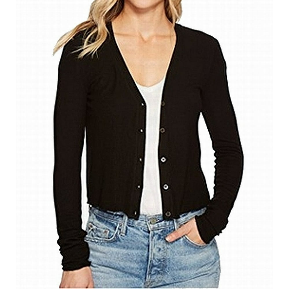 Three Dots Womens Large VNeck Button Down Cardigan L